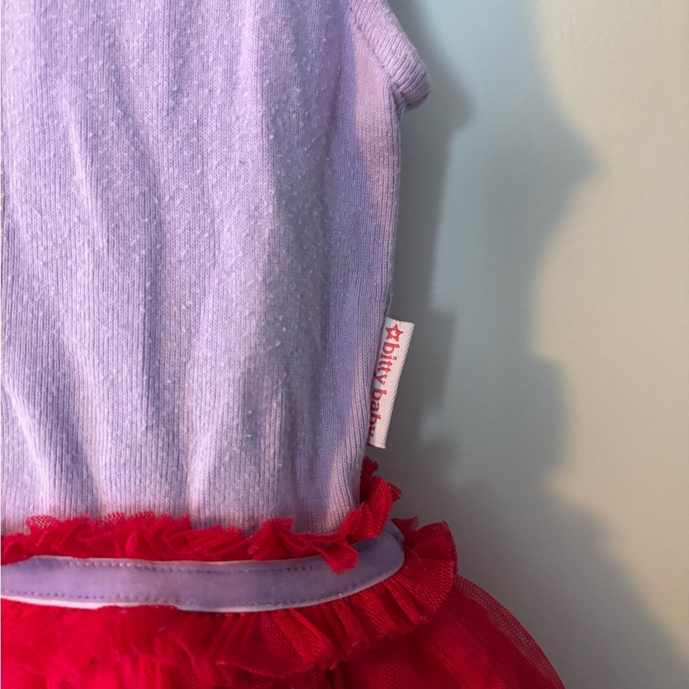 American Girl Bitty Baby Purple and Red Dress - Picture 2 of 5